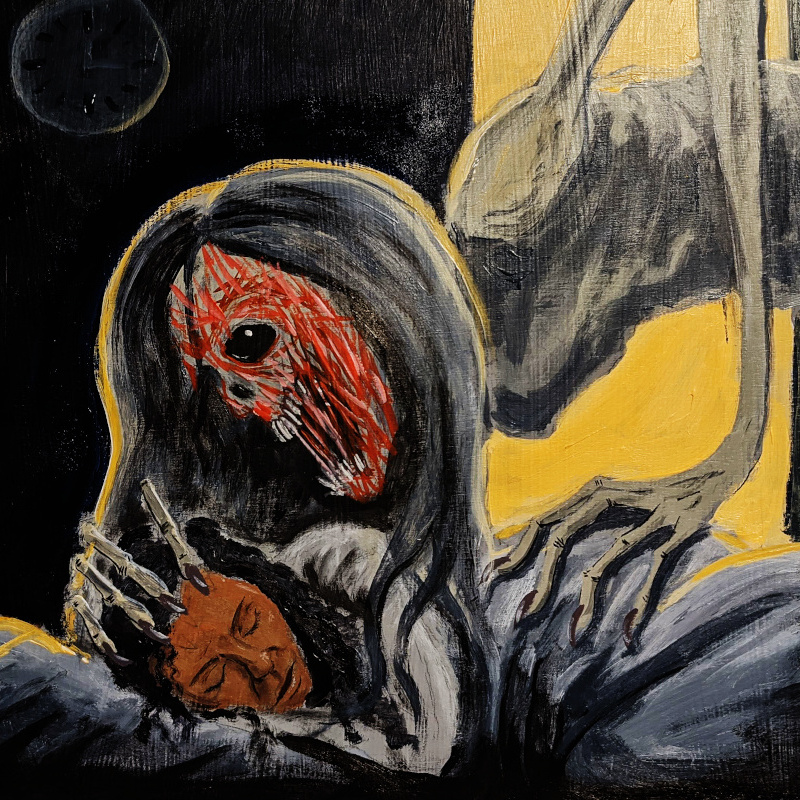Good Night. Acrylics on wood panel. 2020. 